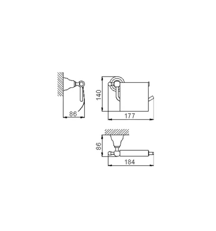 Huber Croisette Classic Toilettenpapierhalter Edelstahl 4036.01H.AC