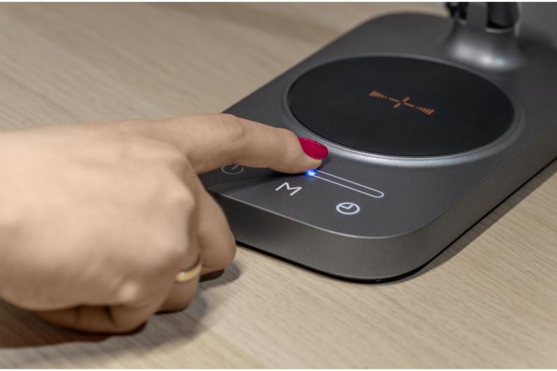 Decor Schreibtischlampe Bressi 8W 450lm AC220-240V 3-CCT kabelloses Laden USB PF>0 5 RA>80 Grau 1208962480