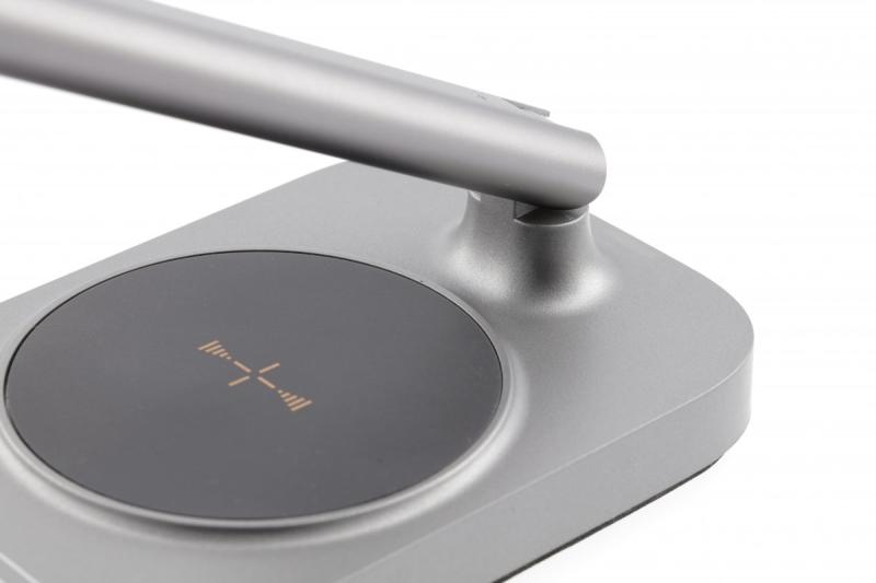 Decor Schreibtischlampe Bressi 8W 450lm AC220-240V 3-CCT kabelloses Laden USB PF>0 5 RA>80 Grau 1208962480