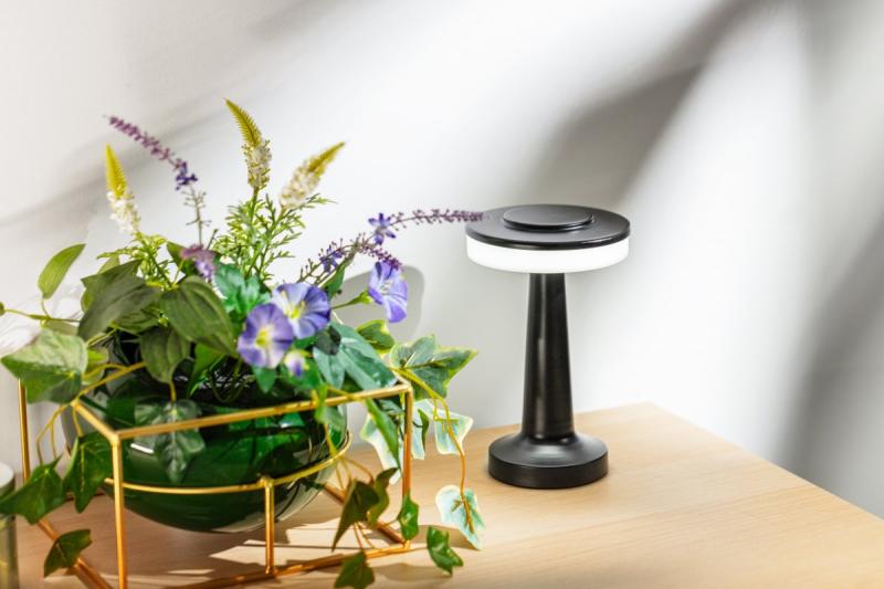 Decor Schreibtischlampe Monum 3W 200lm DC 5V 1A 3000 K 3 Grad dimmbarer Akku 1800 mAh schwarz 1208962504