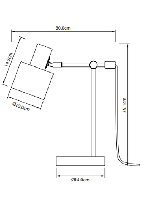 Decor Schreibtischlampe SELVIA II 6072 max. 250V 50/60Hz 1*E14 max. 25 W Durchmesser 10 cm IP20 gold/schwarz 1208962516