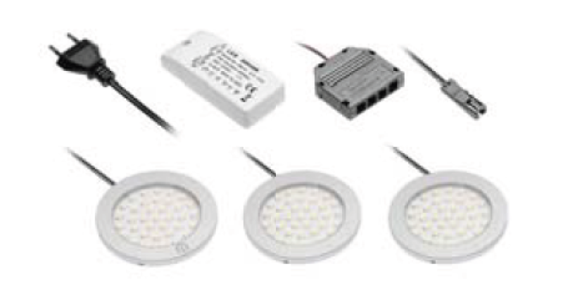 Decor cucina Küchenbeleuchtungsset mit 3 Spots mit Schalter Beleuchtung warmweiß 1208963267