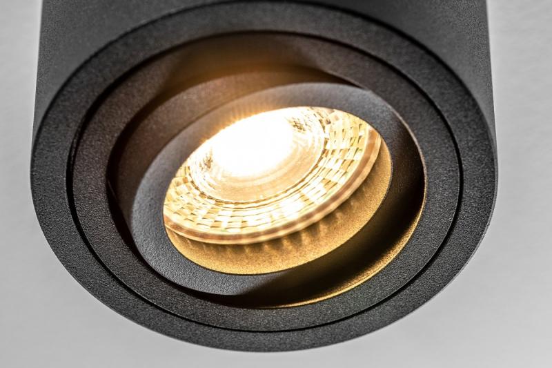 Decor Deckenleuchte AVEIRO Aluminium 80x85mm IP20 max 20W rund schwarz 1208963830