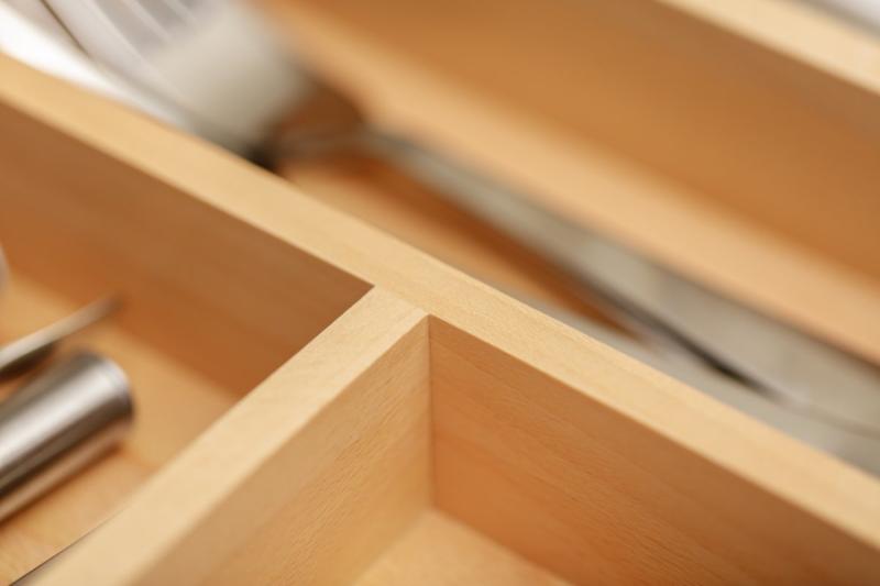 Decor Cutle Besteckkästen Verstellbares Einsatzstück für 400-600mm Schränke Farbe Buche 1208966289