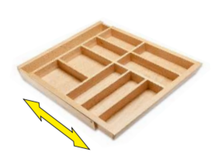 Decor Cutle Besteckkästen Küche Verstellbarer Besteck-Organizer 1208966292