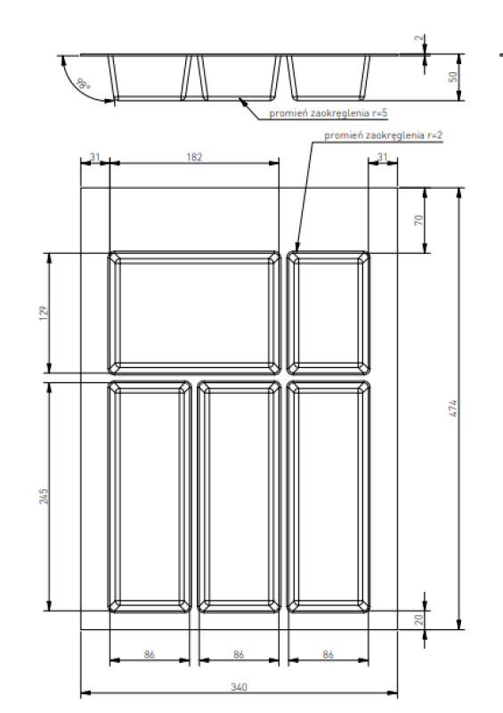 Decor Cutle Besteckkasten Einsatz für Küchenlade 400 Weiß 1208966373