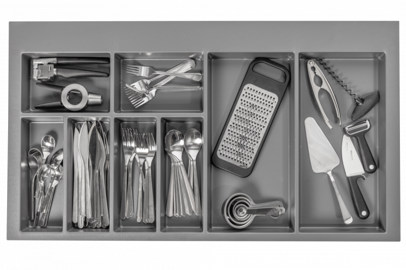 Decor Cutle Besteckkasten Einsatz für Küchenschublade 900 Anthrazit 1208966382