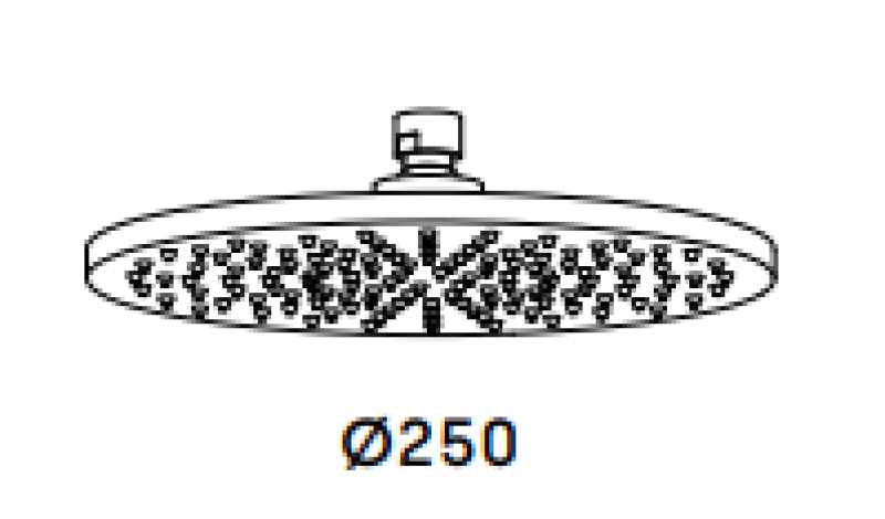 Waterevolution Flow Kopfdusche 250mm PVD Gebürstetes Hellgold T164325WGE