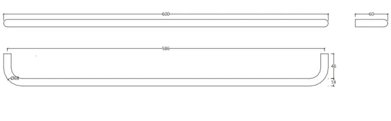 Waterevolution Flow Handtuchhalter 60cm Kupfer A112CPE