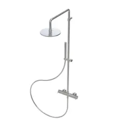 Wasserevolution Flow Duschkombination mit Regendusche Edelstahl T141NIE
