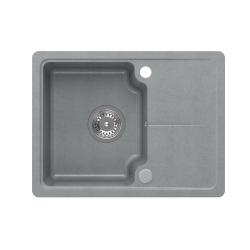 Quadri Kendal graues Granit-Einbau-Spülbecken 58x44cm mit Abtropffläche 1208967404