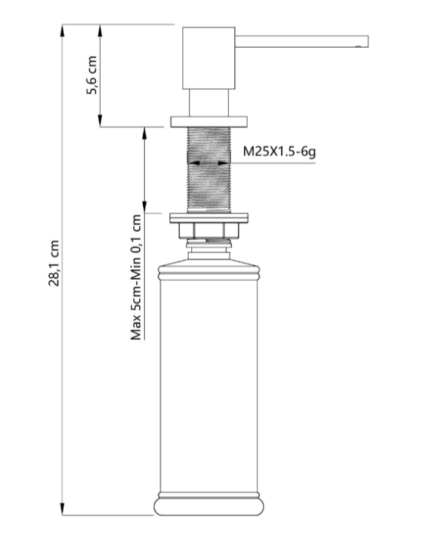 Quadri Luxor Einbau-Seifenspender, kupfer, von oben nachfüllbar 1208967510