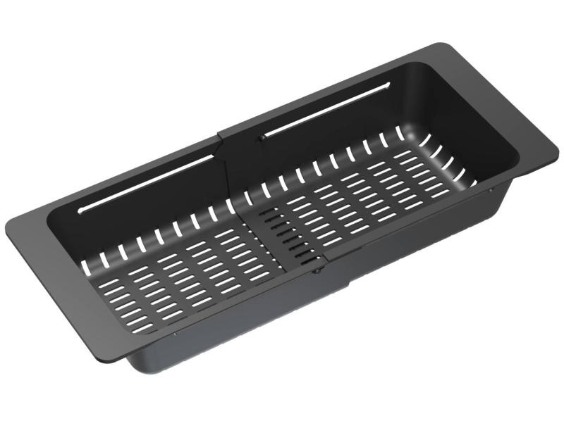 Quadri schwarzer verstellbarer Restebehälter 320/460 x 185mm für Spülbecken 1208967541