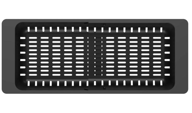 Quadri schwarzer verstellbarer Restebehälter 320/460 x 185mm für Spülbecken 1208967541