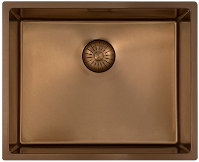 Pure.Sink Prestige Spüle 50x40 cm PVD Kupfer 10mm Radius Unterbau, Flachbau und Aufbau PPG5040-62