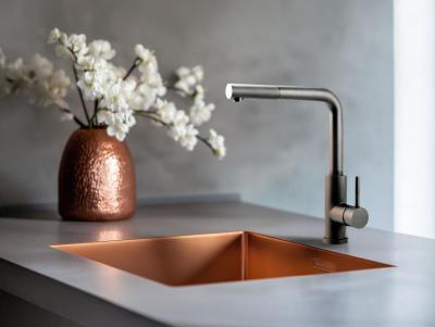 Pure.Sink Prestige Spüle 50x40 cm PVD Kupfer 10mm Radius Unterbau, Flachbau und Aufbau PPG5040-62