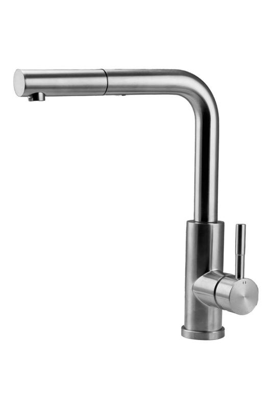 Pure.Sink Elite Steel Spark-S Küchenarmatur Edelstahl mit ausziehbarem Auslauf PS8041-02