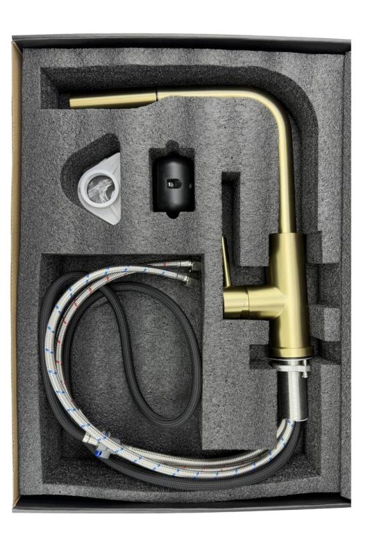 Pure.Sink Elite Steel Spark-S Küchenarmatur Edelstahl mit ausziehbarem Auslauf PS8041-02