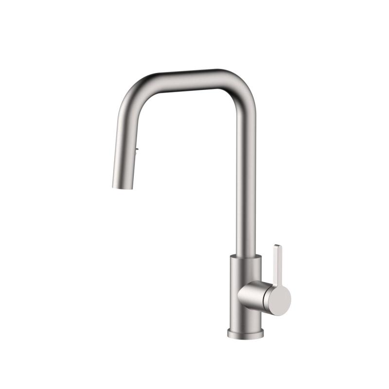 Pure.Sink Elite Steel Crystal-S Küchenarmatur Edelstahl mit ausziehbarem Auslauf PS8050-02