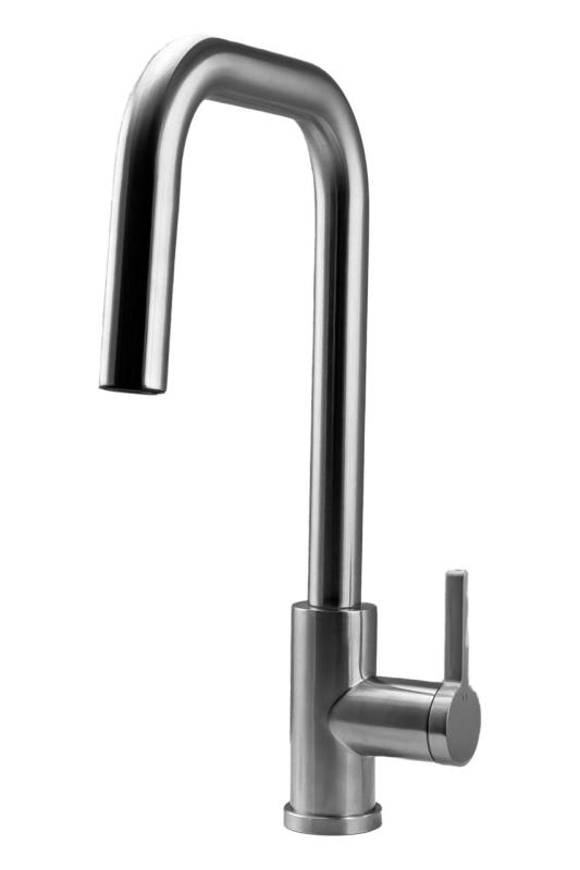 Pure.Sink Elite Steel Crystal-S Küchenarmatur Edelstahl mit ausziehbarem Auslauf PS8050-02