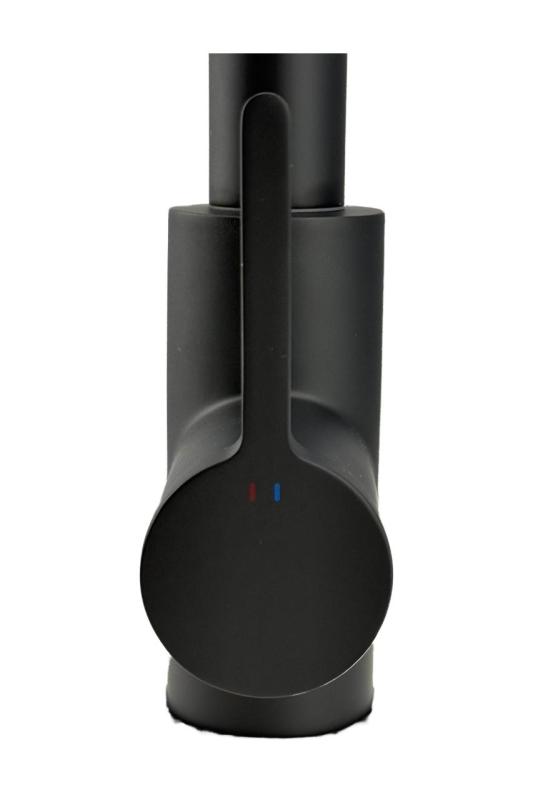 Pure.Sink Elite Steel Crystal-S Küchenarmatur Mattschwarz mit ausziehbarem Auslauf PS8050-10