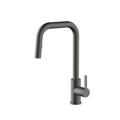 Pure.Sink Elite Steel Crystal-S Küchenarmatur PVD Gun Metal mit ausziehbarem Auslauf PS8050-61