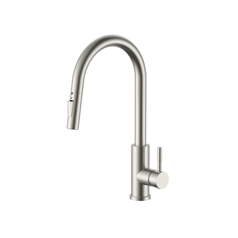 Pure.Sink Elite Steel Stream-S Küchenarmatur Edelstahl mit ausziehbarem Auslauf PS8045-02