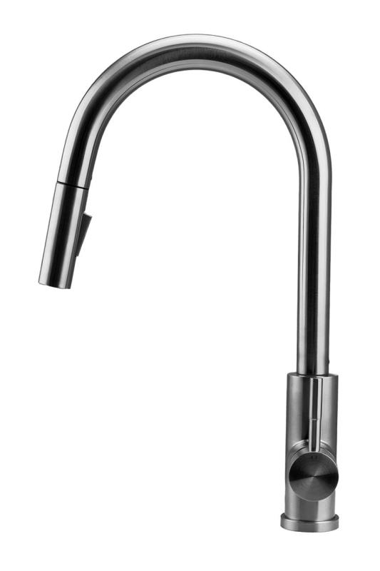 Pure.Sink Elite Steel Stream-S Küchenarmatur Edelstahl mit ausziehbarem Auslauf PS8045-02