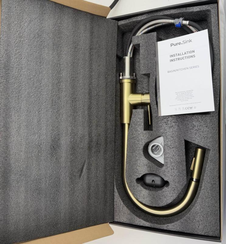 Pure.Sink Elite Steel Stream-S Küchenarmatur PVD Gun Metal mit ausziehbarem Auslauf PS8045-61