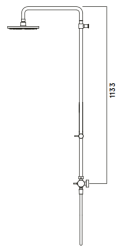 Waterrevolution Flow thermostatische douchecombinatie met regendouche PVD Gun Metal 250mm T141TN25GME