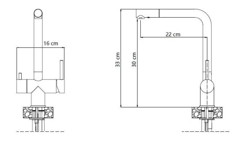 Quadri Ellesmere Küchenarmatur PVD Gold 3-Wege mit zusätzlichem Anschluss für gefiltertes Wasser 1208967781