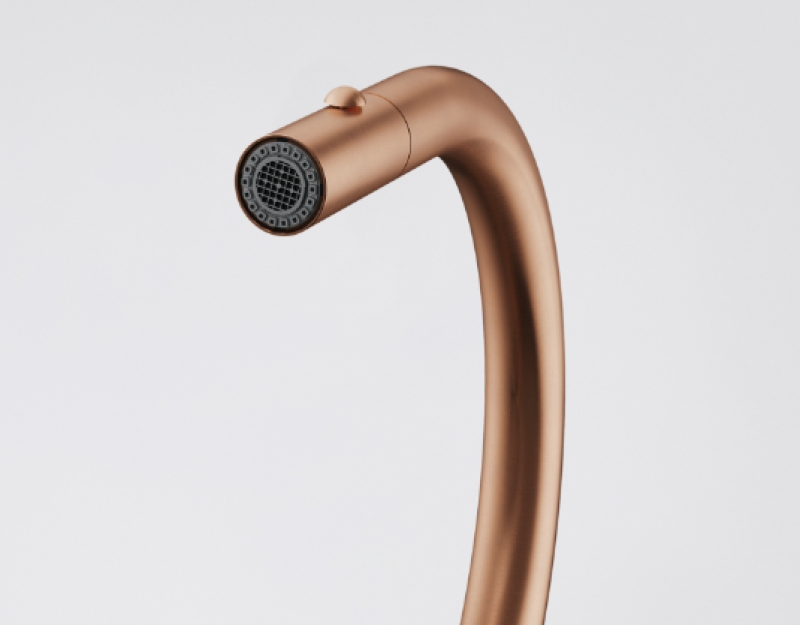 Franke Mythos Masterpiece Küchenarmatur Kupfer mit J-Auslauf und Ausziehbarem Brausekopf - 115.0711.557