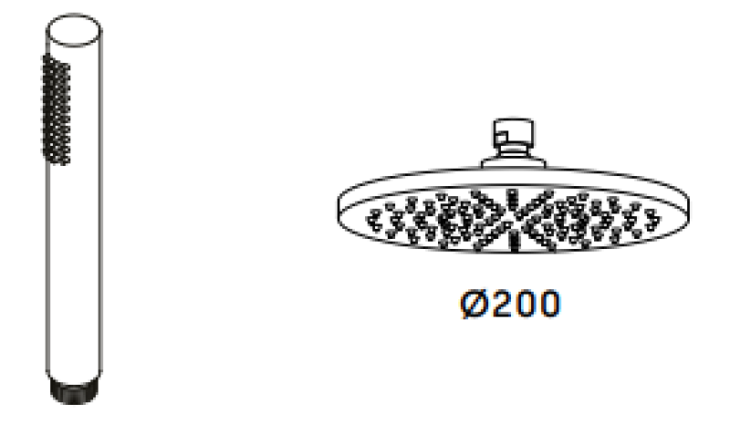 Wasserrevolution Flow Drei-Wege-Duschmischer mit Hand- und Kopfbrause Chrom T131N01