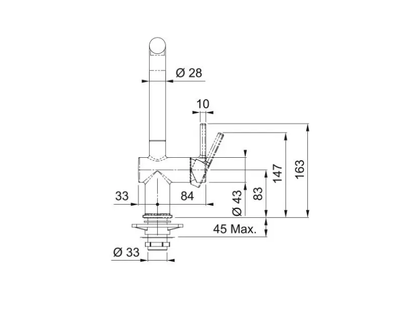 Franke Active L Stone Grey Grauer Küchenhahn mit Schwenkauslauf 115.0653.374