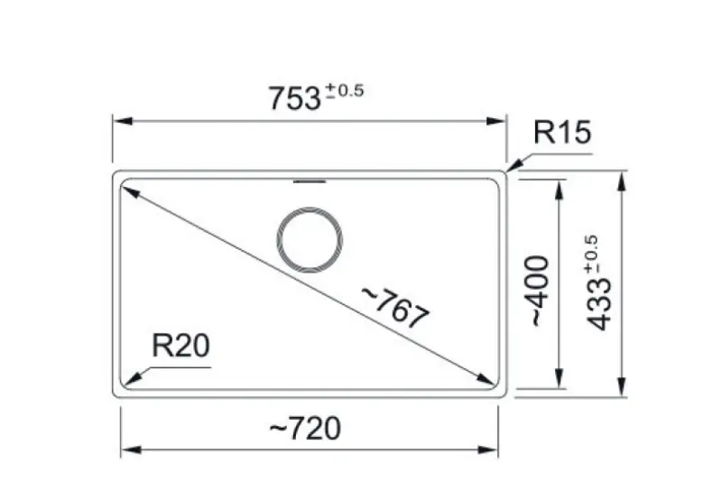 Franke Maris MRG 110-72 Fragranite Schiefergrau Spüle Grau dunkel Unterbau 125.0714.605