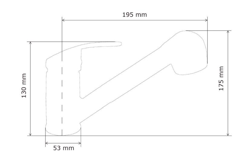 Graniteland Rhea Küchenarmatur in Blausteinoptik mit ausziehbarem Auslauf und Doppel-Funktions-Handbrause 1208969536.