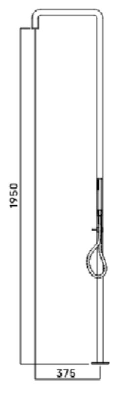 Wasserevolution Flow Duschsäule mit Mischknopf und Handbrause Kupfer T147CPE