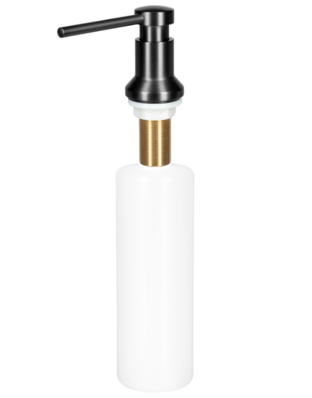 Ausmann Turt Einbau-Seifenspender in Gun Metal, von oben nachfüllbar 1208969721