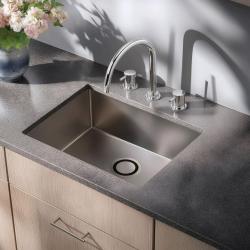 Wasserevolution Flow 3-Loch Küchenarmatur mit schwenkbarem Auslauf und Anschluss für gefiltertes Wasser Chrom T152U01