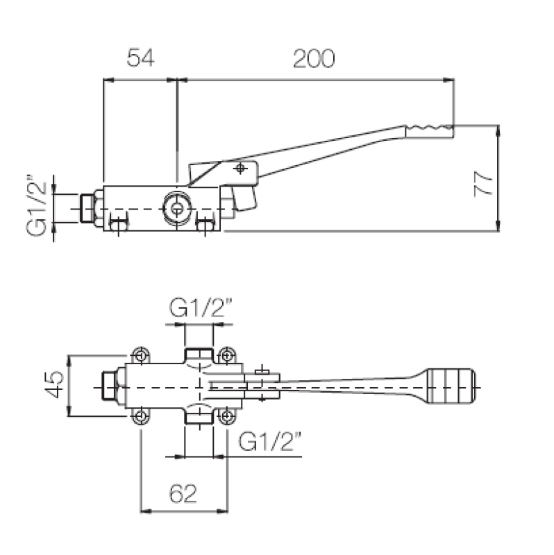 PB Pedal Line Fußpedal Mischbatterie Chrom für Bodenmontage 1208969744