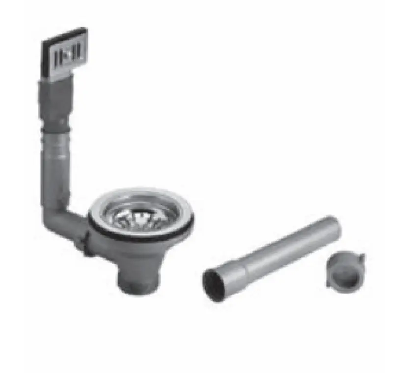 PB klassisches Kupfer-Ablaufset mit Überlauf für eine Küchenspüle und verschließbarem Sieb 1208969783