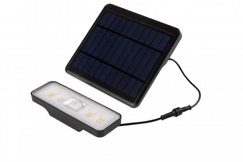 Sonnlichtleuchte mit Bewegungs- und Dämmerungssensor DAVOS, LED, 1000lm, 4000K, 2000mAh, IP54, schwarz