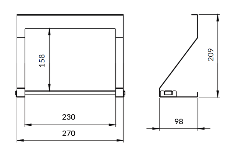 Epka Luxion Küchenrollenhalter für Küchenreling Metall Schwarz 1208969968