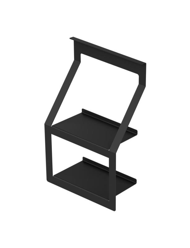 Epka Luxion Set Küchenreling 100 cm mit Zubehör Metall mit verdeckter Befestigung Schwarz 1208969983