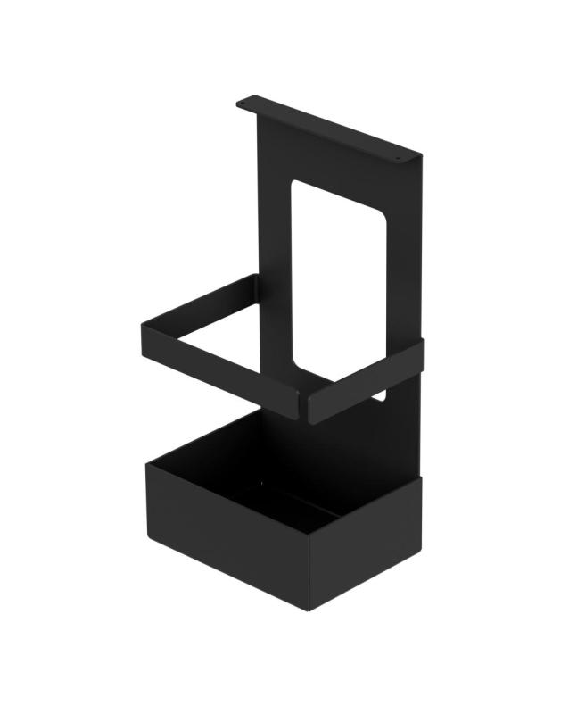 Epka Luxion Set Küchenreling 100 cm mit Zubehör Metall mit verdeckter Befestigung Schwarz 1208969984