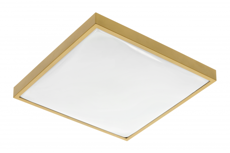 ALTAR LED Deckenleuchte, 295x295mm, 4000K, 24W, 1680lm, AC180-250V, 50/60 Hz, PF>0.5, IP44, Goldfarben, 3 Jahre Garantie.