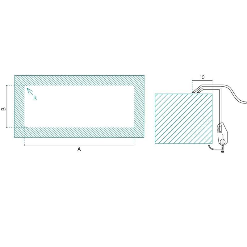 Banka Centurio 100-34 Edelstahlspüle Aufsatz 100 x 50 cm mit Abtropffläche 1208970033