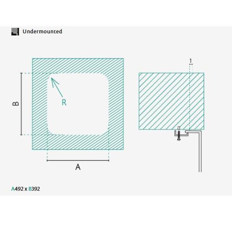 Banka IB5040 Edelstahl Spülbecken 50 x 40 cm Unterbau 1208970037