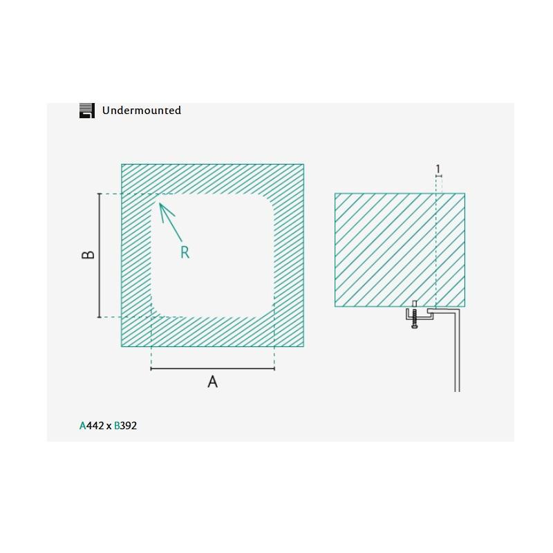 Banka IB4540 Edelstahl Spülbecken 45 x 40 cm Unterbau 1208970044