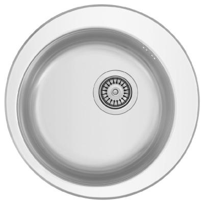 Banka Moscow Edelstahl-Spülbecken rund 48 cm Aufsatz 1208970054